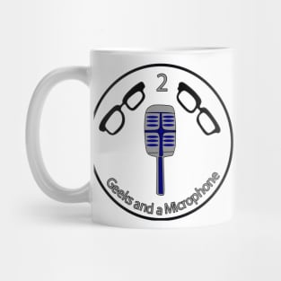 2 Geeks Logo Grey with Black outline Mug